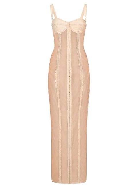 Dolce & Gabbana KIM DOLCE&GABBANA bustier midi dress - Neutrals - zdjęcie produktu nr 1