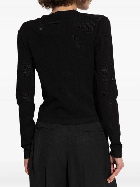 Tory Burch logo-knit cardigan - Black