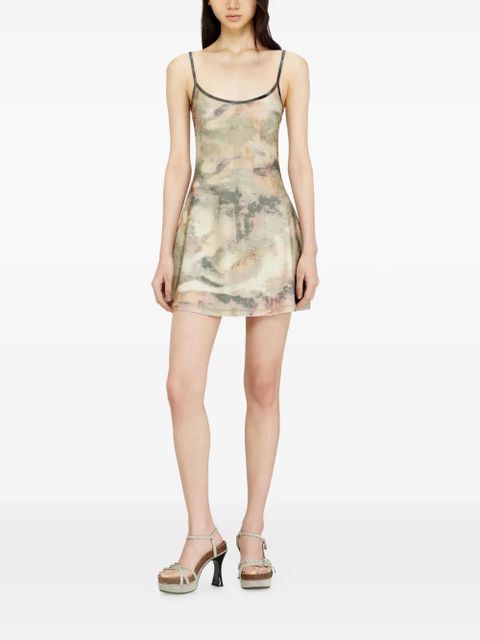 Diesel D-Loop crystal-embellishment mini dress - Neutrals