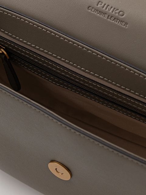 Pinko torebka skórzana kolor szary 103831 A1ZX