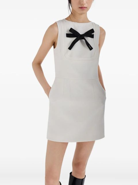 Prada bow-detail sleeveless dress - White