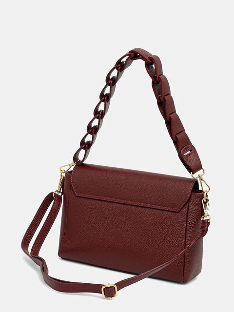 Answear.LAB torebka skórzana kolor bordowy - zdjęcie produktu nr 2