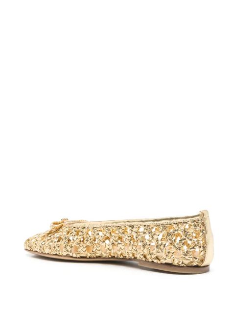 Casadei woven ballet flats - Gold