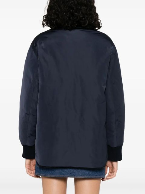 SANDRO collared bomber jacket - Blue