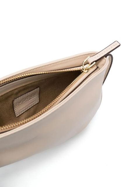 Manu Atelier logo-detail leather shoulder bag - Neutrals