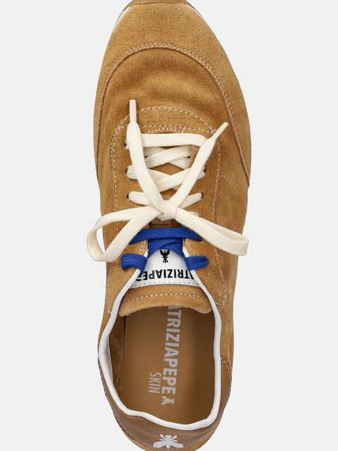 Patrizia Pepe sneakersy zamszowe damskie kolor beżowy 2Z0054 L055 B768