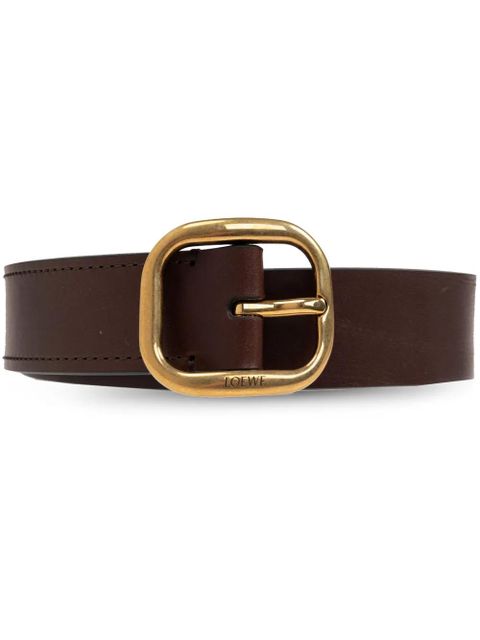 LOEWE rounded leather belt - Brown - zdjęcie produktu nr 1