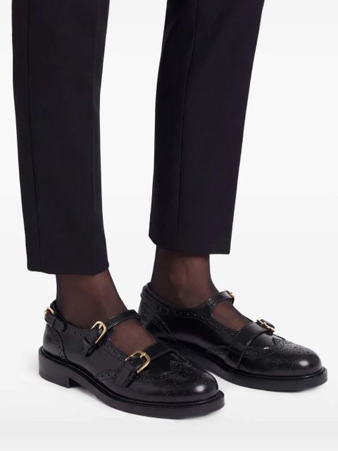 SANDRO multi-buckle mary jane loafers - Black