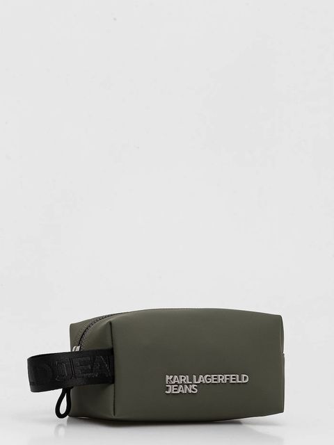 Karl Lagerfeld Jeans kosmetyczka kolor zielony A3M32075