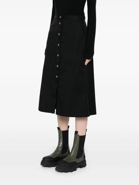 Moncler button-up midi skirt - Black