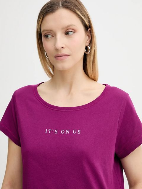 Marc O'Polo t-shirt bawełniany damski kolor różowy 506206751431