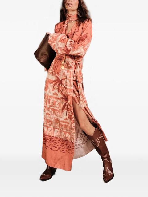 Johanna Ortiz Ollantay printed maxi dress - Red