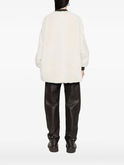 Yves Salomon zip-fastening coat - Green - zdjęcie produktu nr 2