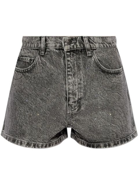ROTATE BIRGER CHRISTENSEN acid-wash denim shorts - Grey - zdjęcie produktu nr 1