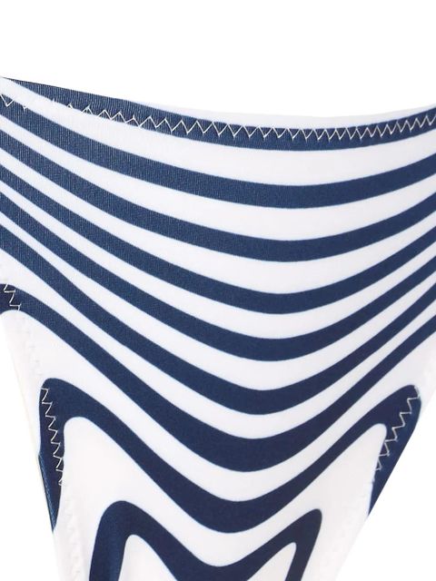 Jean Paul Gaultier striped lace-up bikini - White