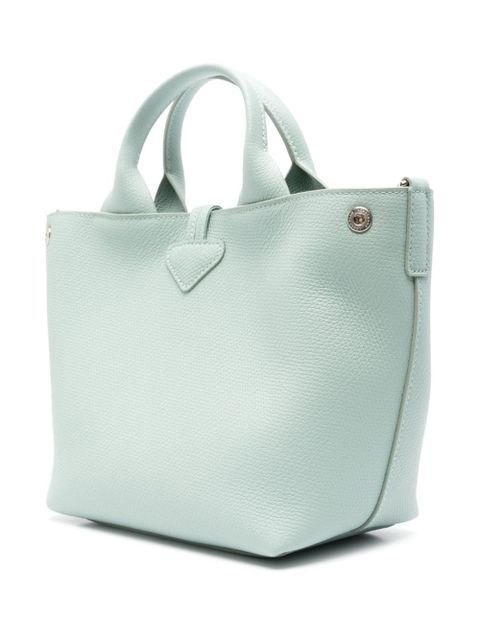 Longchamp small Le Roseau leather tote bag - Green