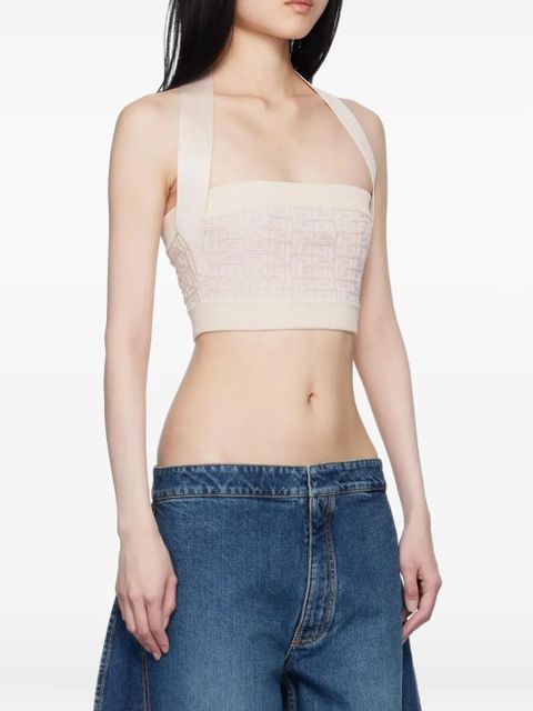 Balmain PB labyrinth-pattern top - Neutrals - zdjęcie produktu nr 1