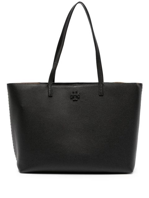 Tory Burch McGraw leather tote bag - Black - zdjęcie produktu nr 1