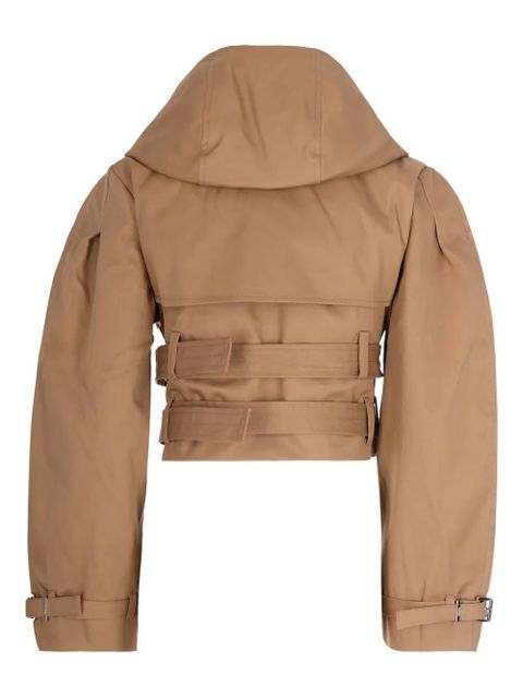 GANNI hooded buckled jacket - Brown - zdjęcie produktu nr 2