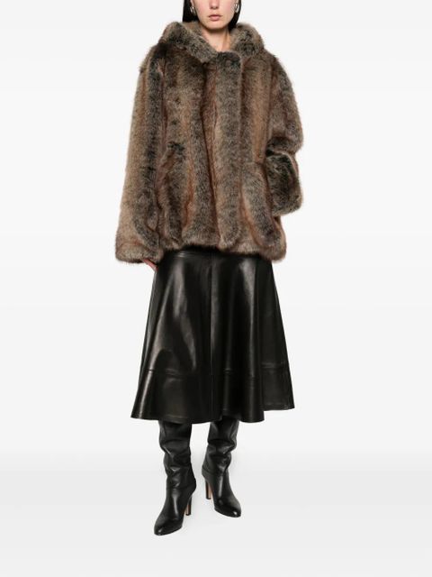 The Frankie Shop Emma hooded pocket jacket - Brown