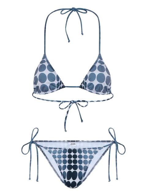 Jean Paul Gaultier dots-print tie bikini set - Grey - zdjęcie produktu nr 1