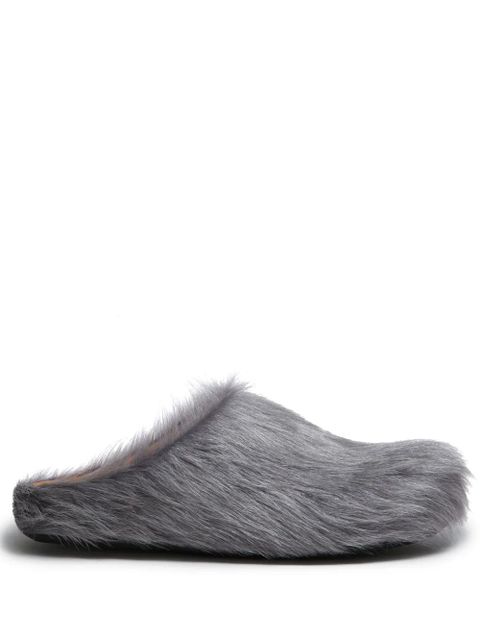 Marni Fussbet Sabot calf-hair slippers - Grey - zdjęcie produktu nr 1