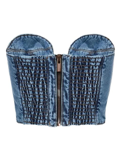 Magda Butrym zip denim tank top - Blue - zdjęcie produktu nr 2