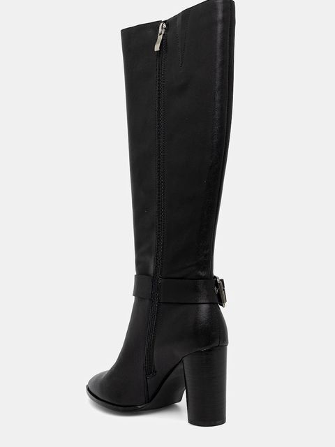 Answear.LAB kozaki skórzane kolor czarny na słupku