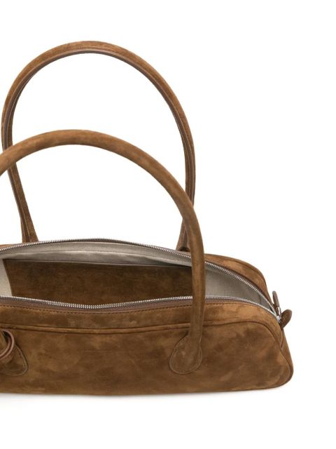 Magda Butrym Brigitte trapeze suede tote bag - Brown