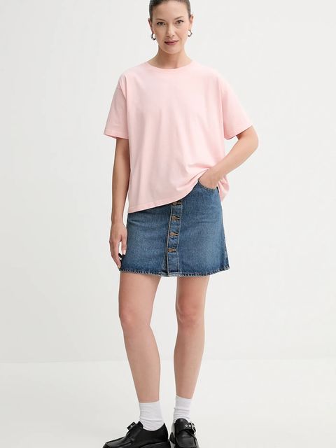 American Vintage t-shirt bawełniany damski kolor beżowy FIZ02A