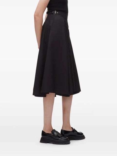 3.1 Phillip Lim belted A-line midi skirt - Black