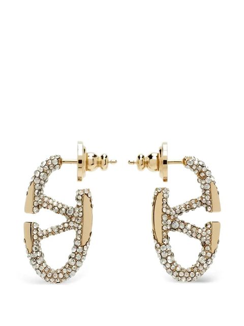 Valentino Garavani studded logo earrings - Gold - zdjęcie produktu nr 2