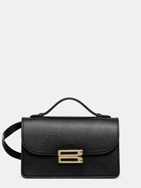 Victoria Beckham torebka skórzana kolor czarny B424AAC005976A - zdjęcie produktu nr 1