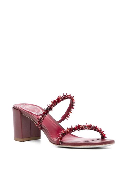 René Caovilla bead embellishment sandals - Red - zdjęcie produktu nr 2