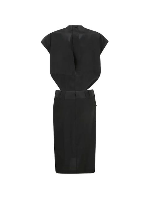 Saint Laurent front-pockets cut-out detail mini dress - Black