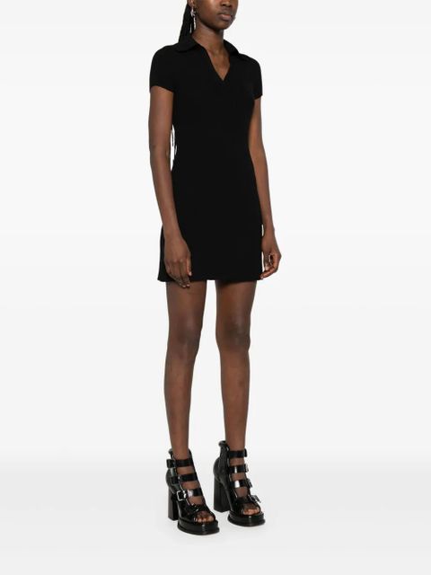 Balenciaga ribbed mini dress - Black