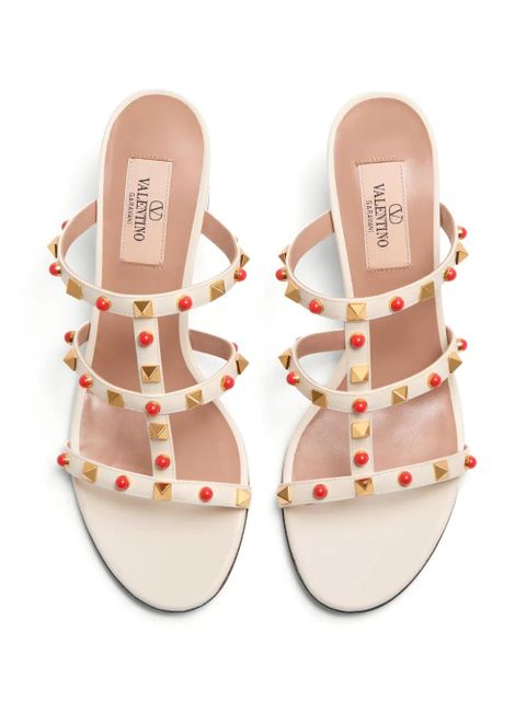 Valentino Garavani 60mm Rockstud embellished sandals - Neutrals