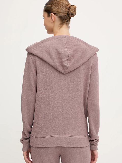 Chantelle bluza damska kolor różowy z kapturem gładka C15WL5