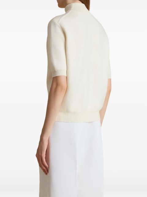KHAITE Marco knitted top - Neutrals