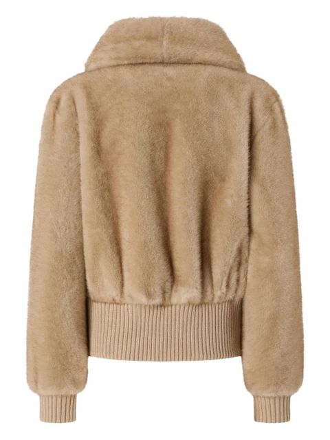 PINKO faux-fur jacket - Neutrals