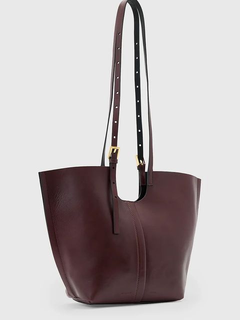 AllSaints torebka skórzana ARA kolor czerwony W166XD