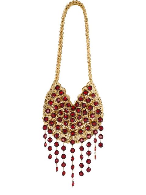 Rabanne 1969 Nano embellished shoulder bag - Gold