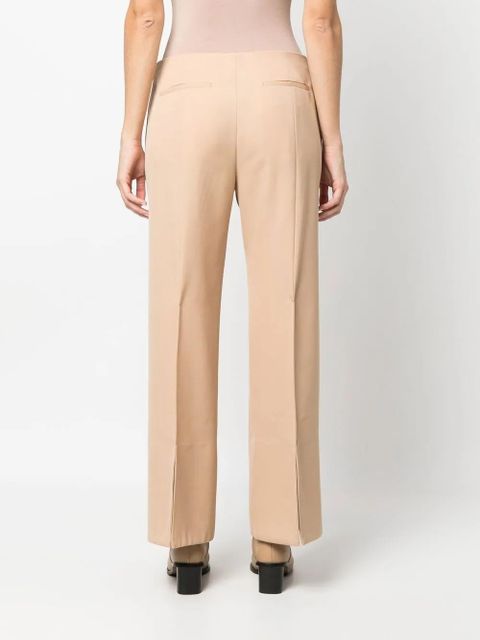 Jil Sander pintuck-detail flared trousers - Neutrals