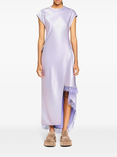 JW Anderson asymmetric lace-trim dress - Purple - zdjęcie produktu nr 2