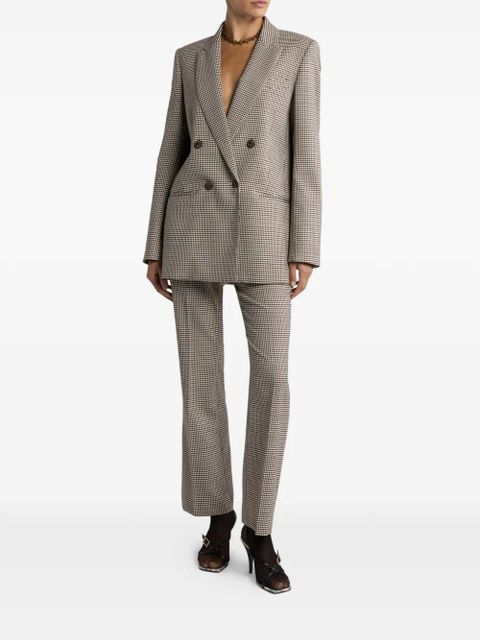 ETRO double-breasted gingham blazer - Brown - zdjęcie produktu nr 2