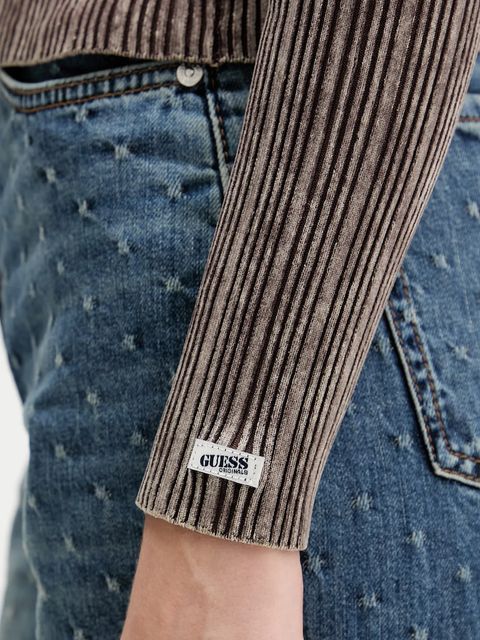 Guess Originals kardigan damski kolor brązowy lekki W5BR67 Z2YJ2