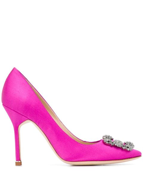 Manolo Blahnik Hangisi 105mm silk pumps - Pink - zdjęcie produktu nr 1