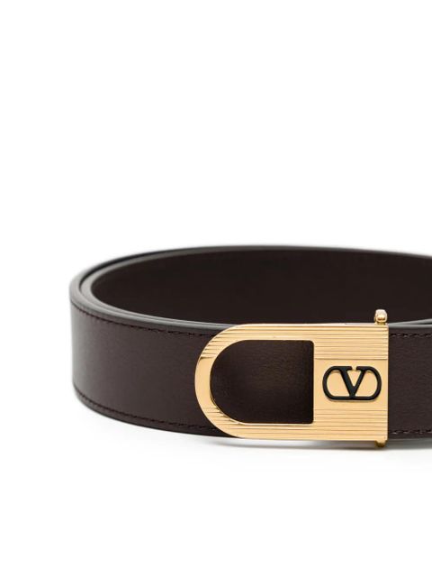 Valentino Garavani logo-debossed belt - Brown