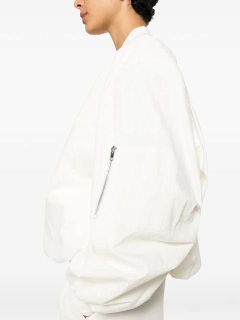 Eleh zip-up bomber jacket - White