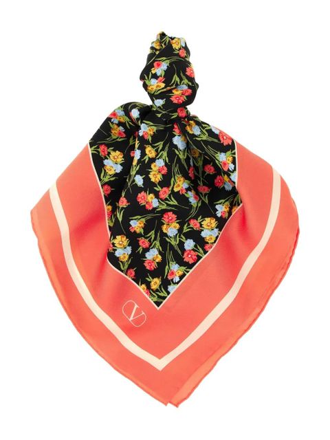 Valentino Garavani floral-print scarf - Orange - zdjęcie produktu nr 1